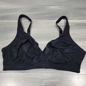 Soma Bralette 38DD Heidi Everyday Bralette Bra Comfort Wirefree Black Unlined